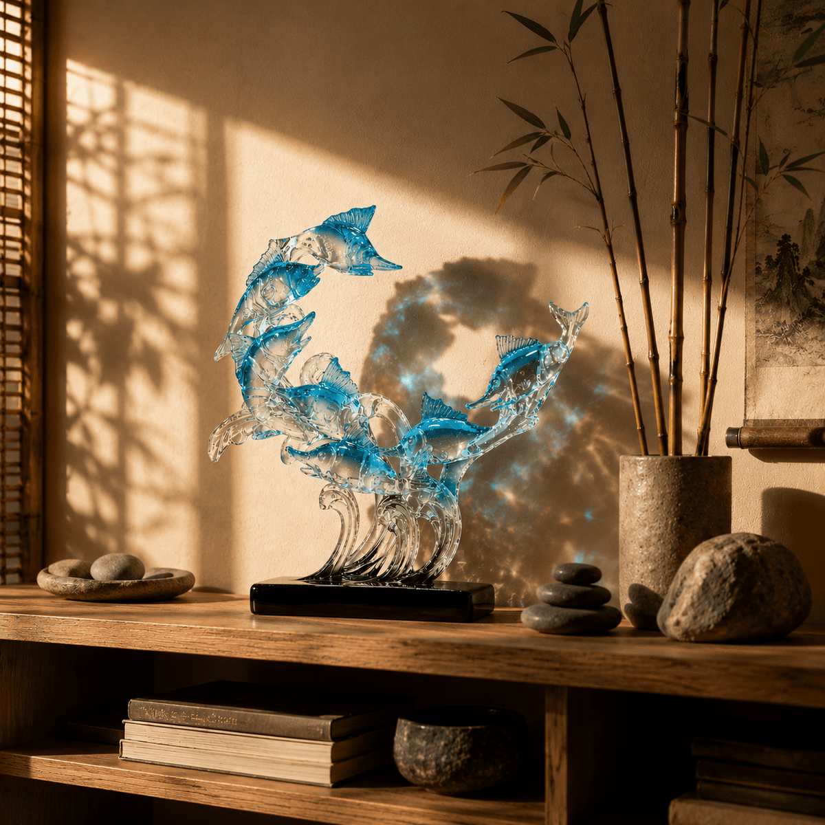 Luxury Crystal Fish Sculpture