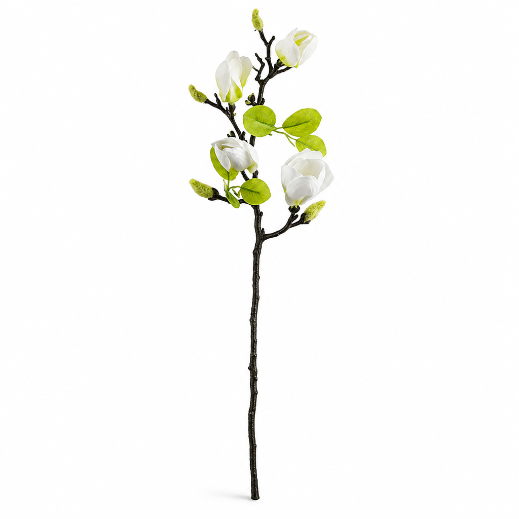 White Magnolia Elegance – Premium Decorative Branch