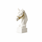 Luxury White & Gold Horse Sculpture