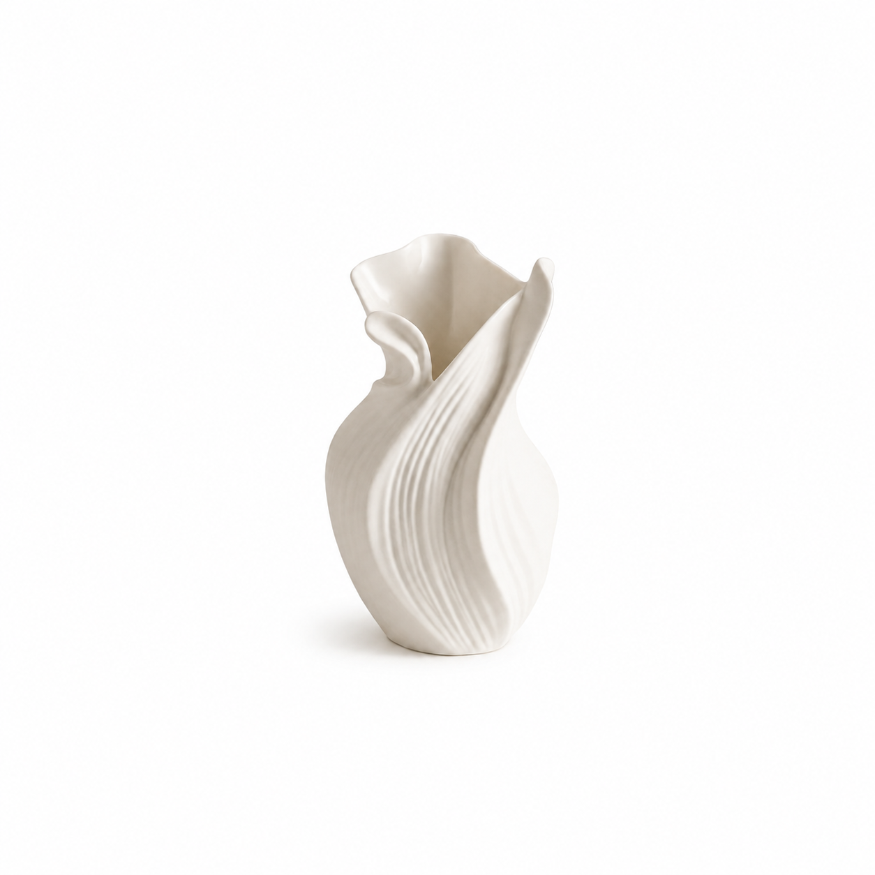 Tuliora White Ripple Vase