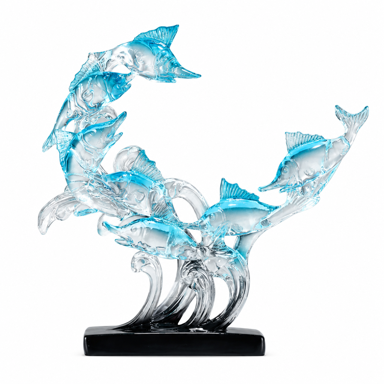 Luxury Crystal Fish Sculpture for Modern Home Décor