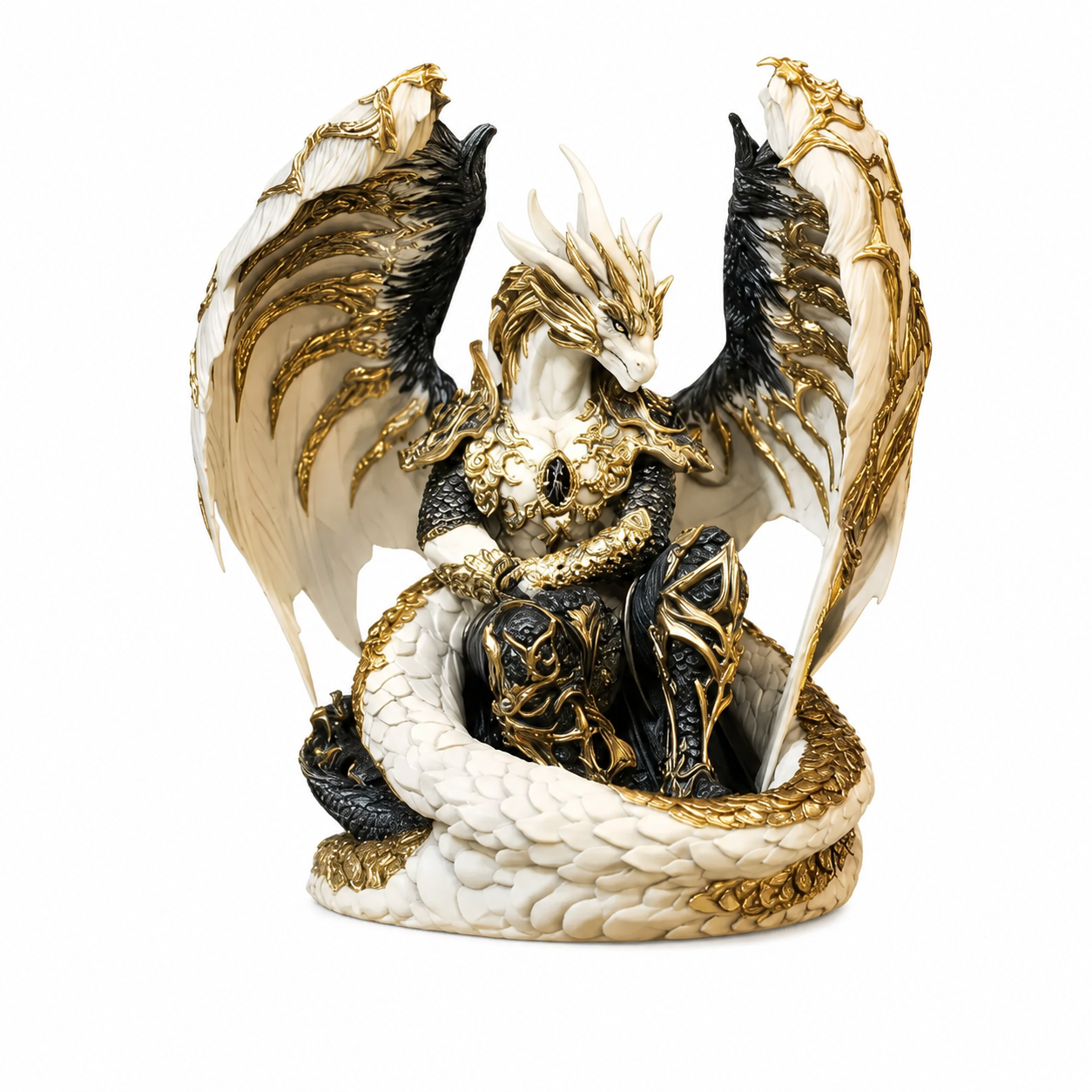Luxury Golden Dragon Figurine for Home & Office Décor