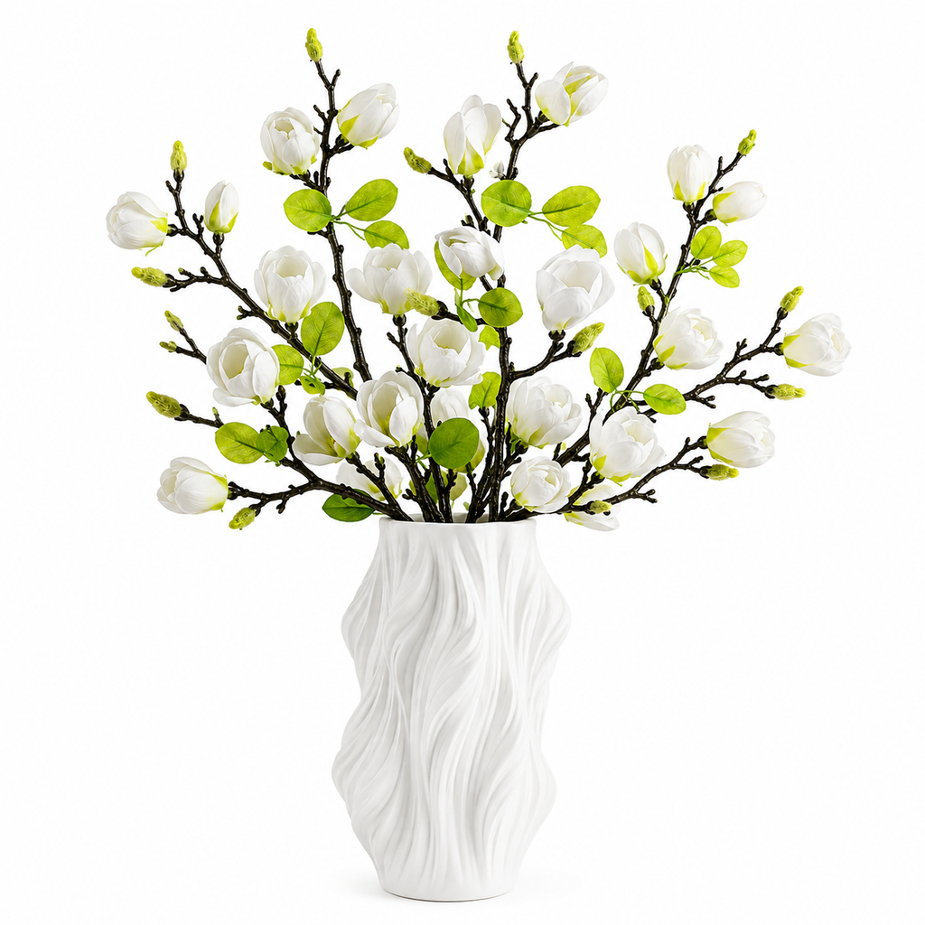 White Magnolia Elegance – Premium Decorative Branch