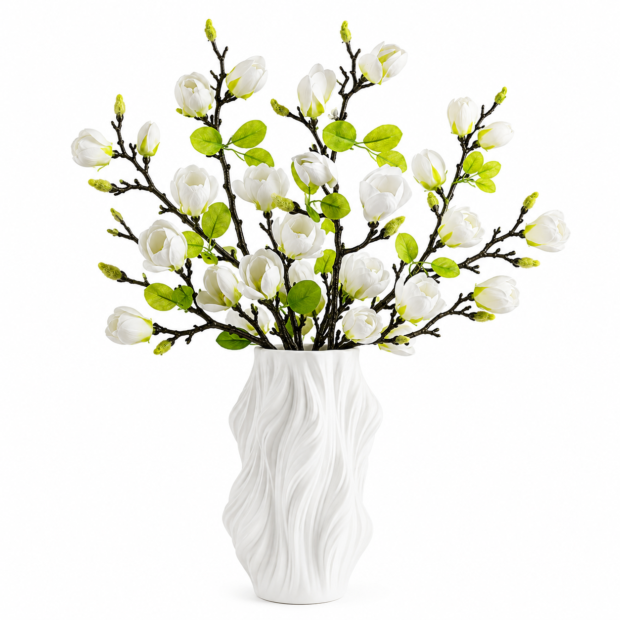 White Magnolia Elegance – Premium Decorative Branch