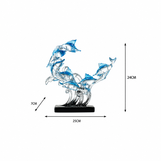Luxury Crystal Fish Sculpture