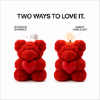 Rose Bear Candle – Romantic Decorative Gift
