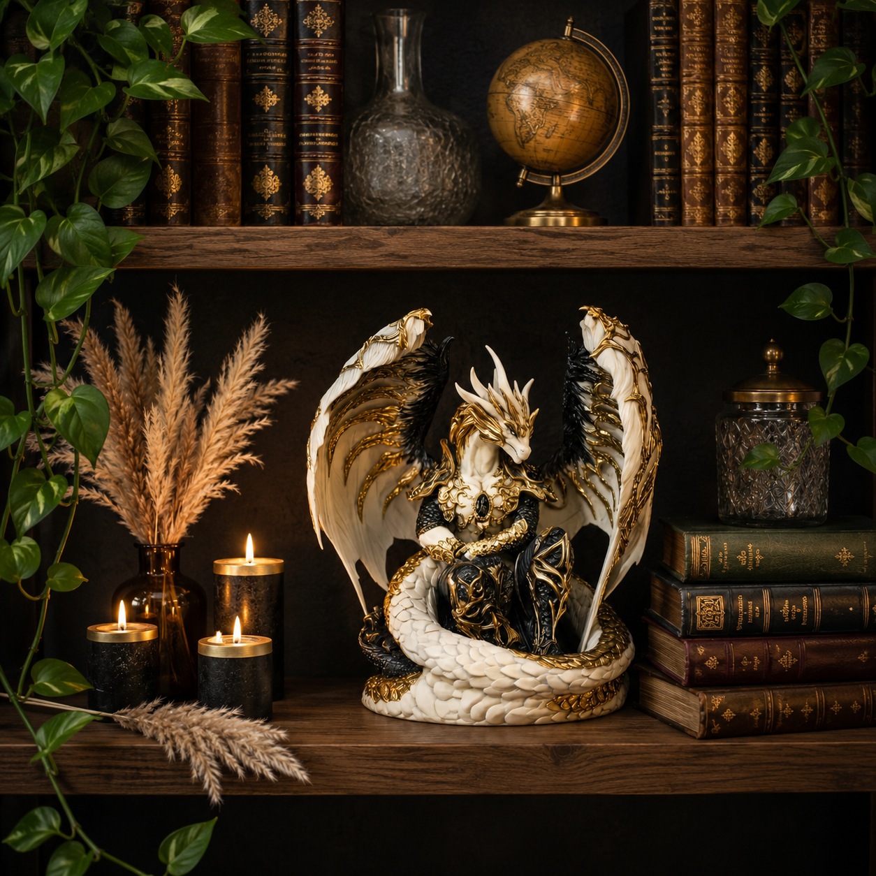 Golden Dragon Figurine